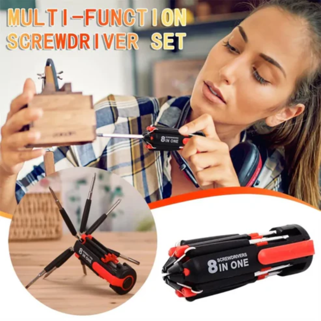 8 IN 1 MULTI FUNCTION SCREWDRIVER TOOL