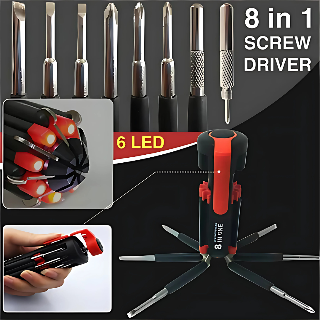 8 IN 1 MULTI FUNCTION SCREWDRIVER TOOL